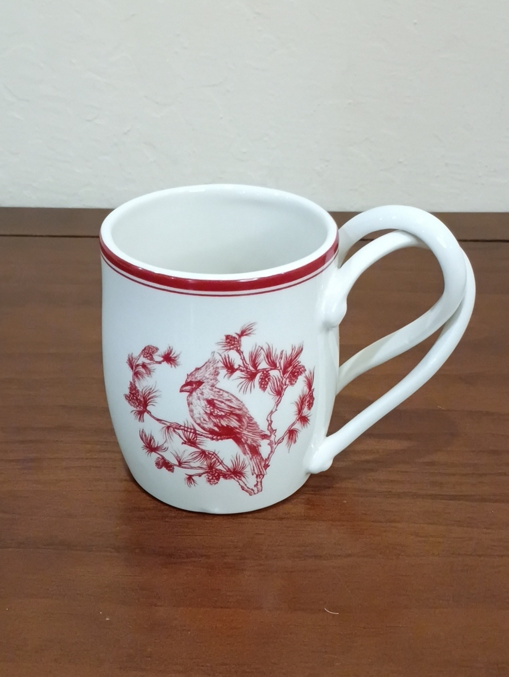 Williams-Sonoma Red Cardinal Holiday Toile Coffee Mug, 16 Ounces